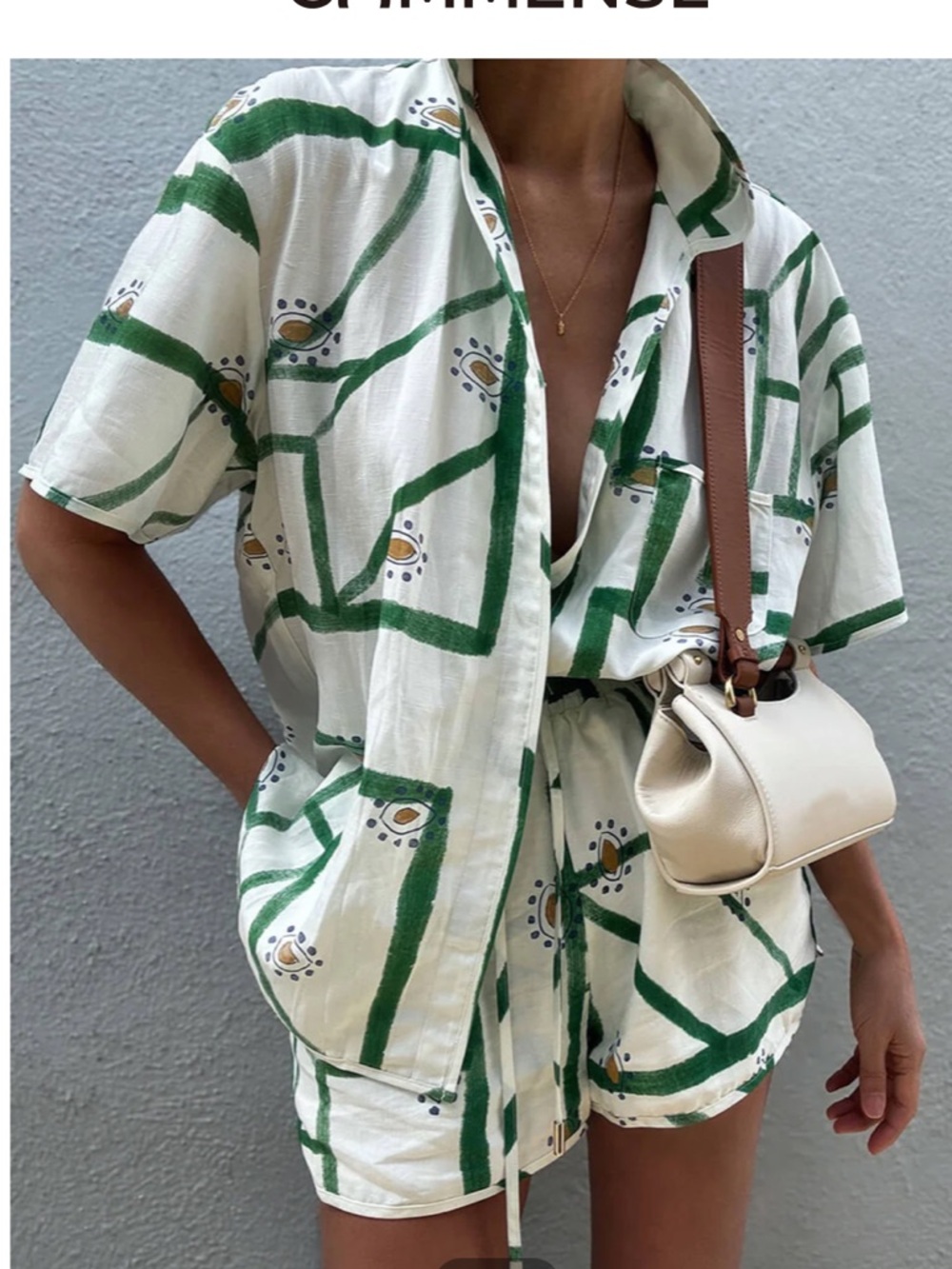 Commense Print Drawstring Shorts Set